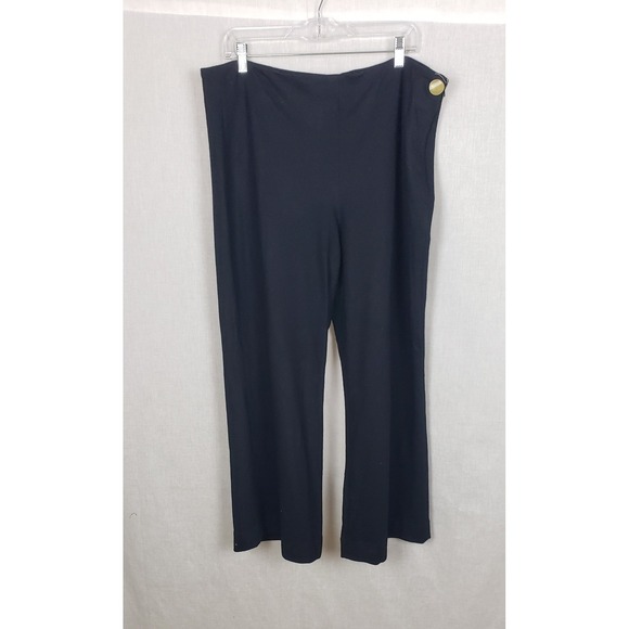 Vince Black Wool Blend Wide Leg Dress Pants 16 Classy Work Career Office Warm - Picture 3 of 9